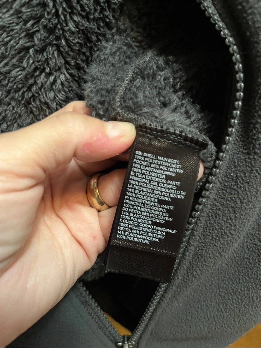 The North Face Men's Dark Gray Full-Zip Fleece Lined Jacket Sz Large